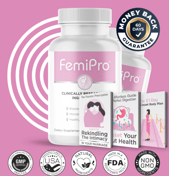 FemiPro bladder support supplement bottle for urinary health